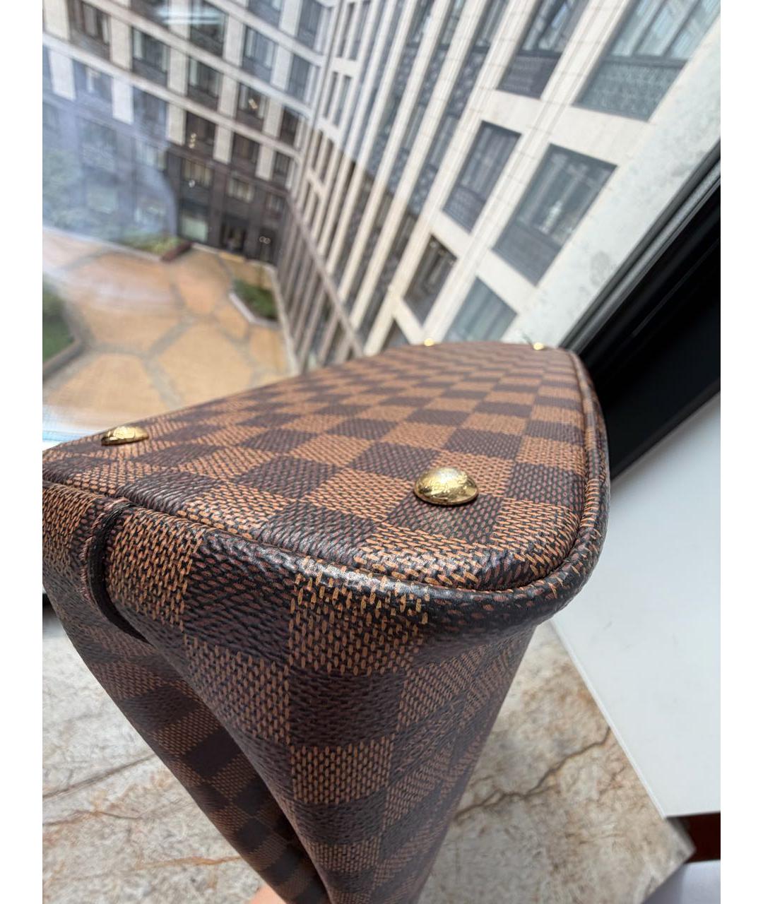LOUIS VUITTON Коричневая сумка тоут из канвы, фото 6