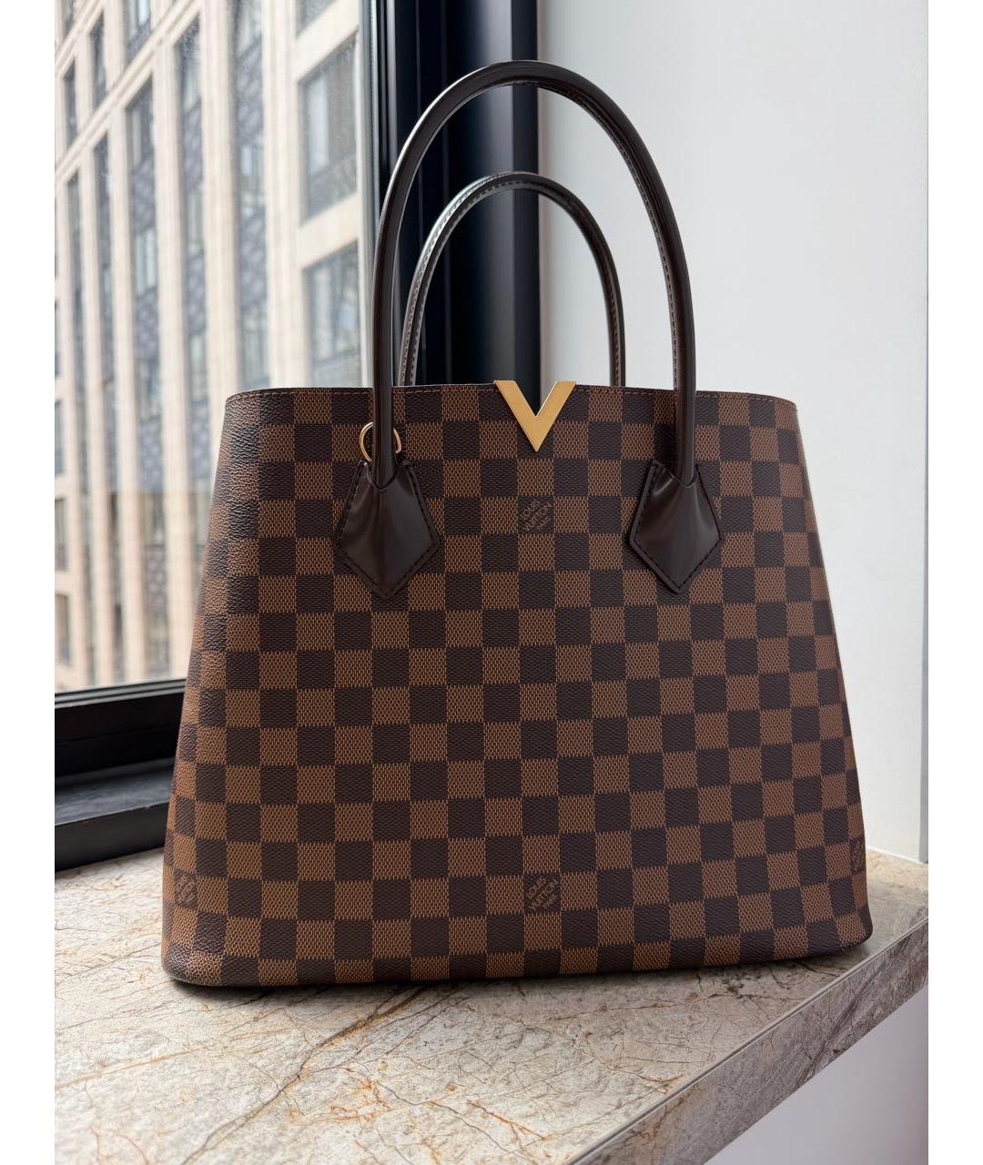 LOUIS VUITTON Коричневая сумка тоут из канвы, фото 9