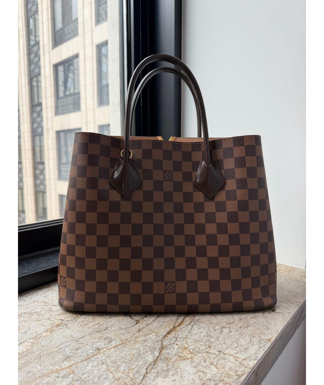 LOUIS VUITTON Коричневая сумка тоут из канвы, фото 3