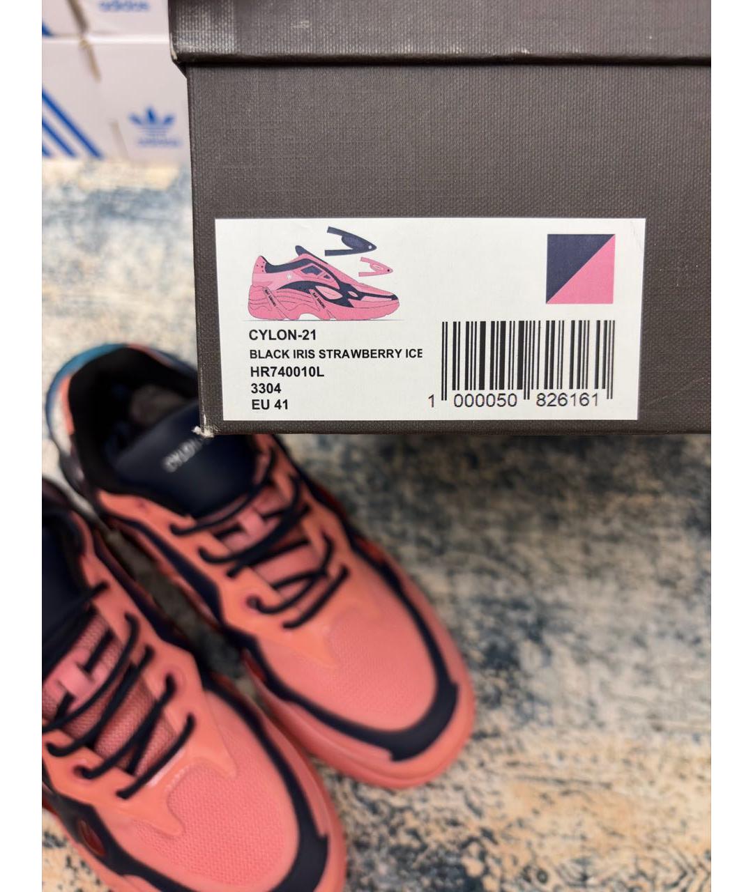 RAF SIMONS Розовые низкие кроссовки / кеды, фото 7