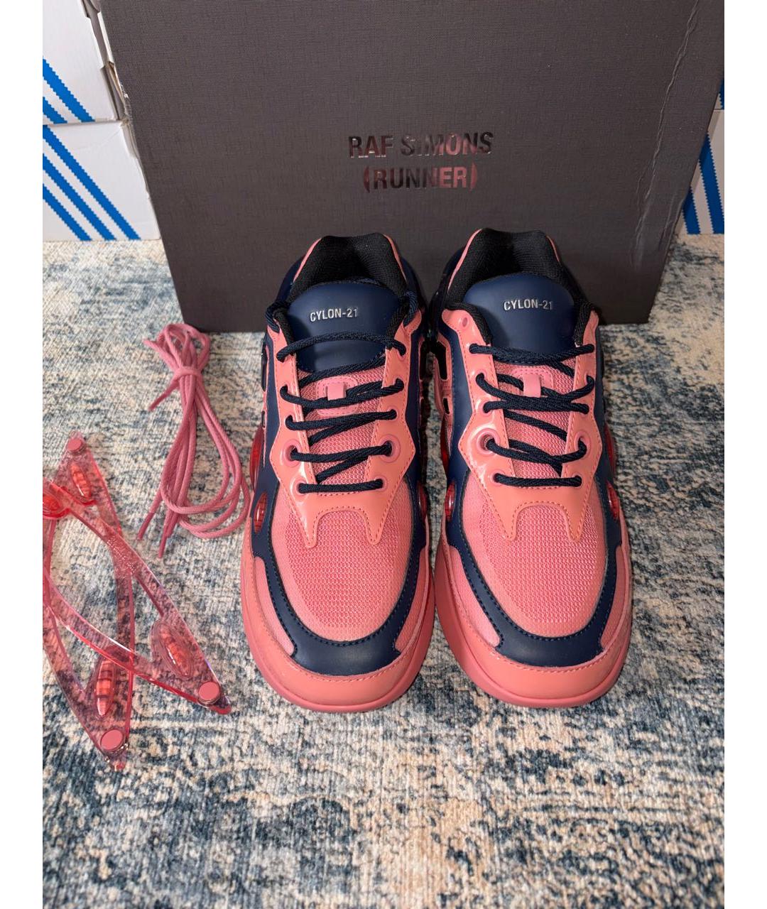 RAF SIMONS Розовые низкие кроссовки / кеды, фото 1