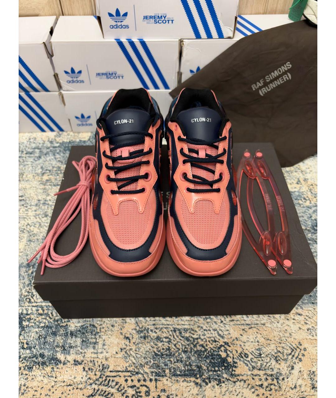 RAF SIMONS Розовые низкие кроссовки / кеды, фото 2