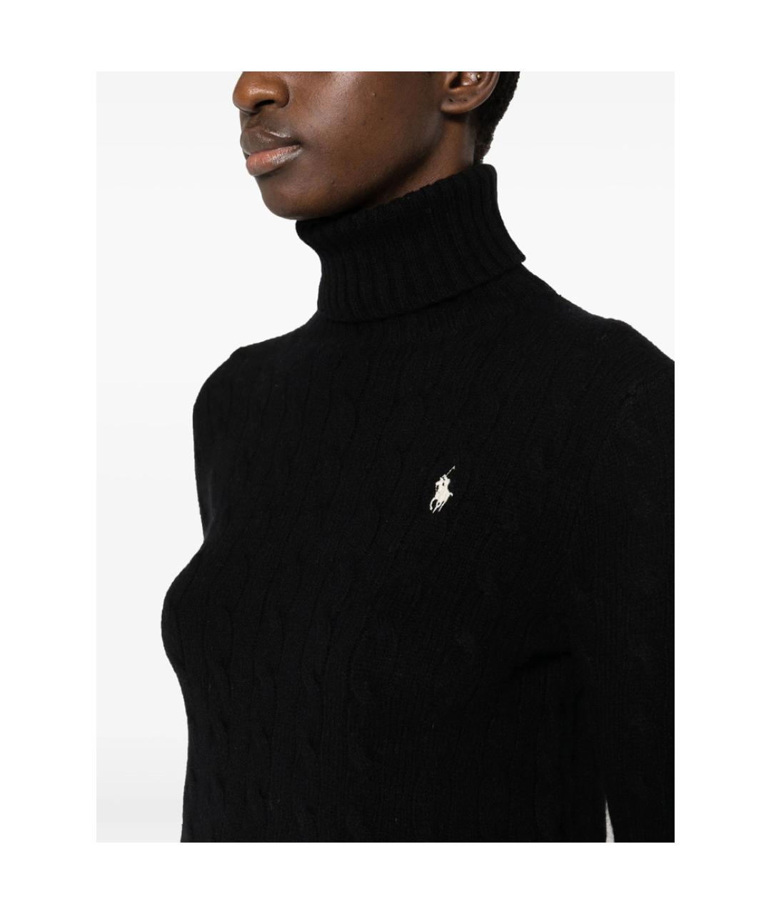 RALPH LAUREN Черная кашемировая водолазка, фото 3