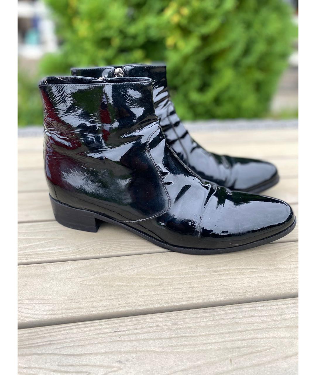 PRADA Черные кожаные ботинки, фото 4