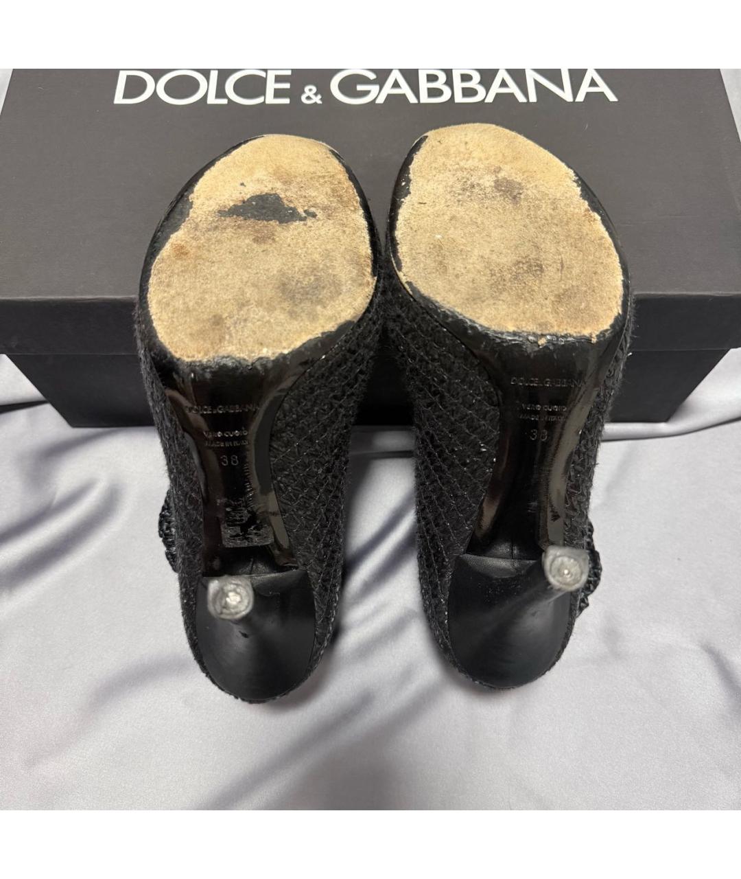 DOLCE&GABBANA Черные нубуковые ботильоны, фото 2