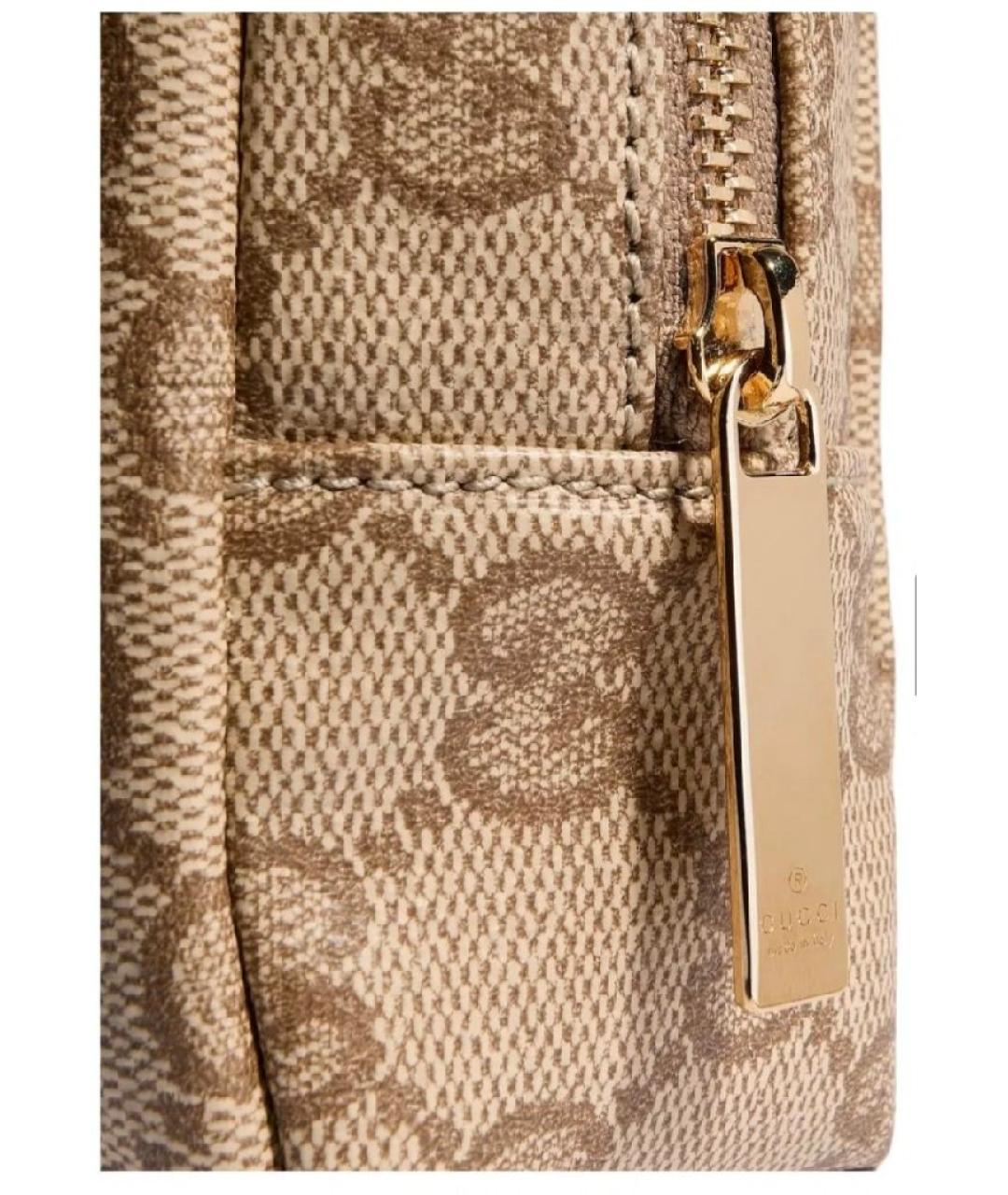 GUCCI Бежевая косметичка из канвы, фото 7