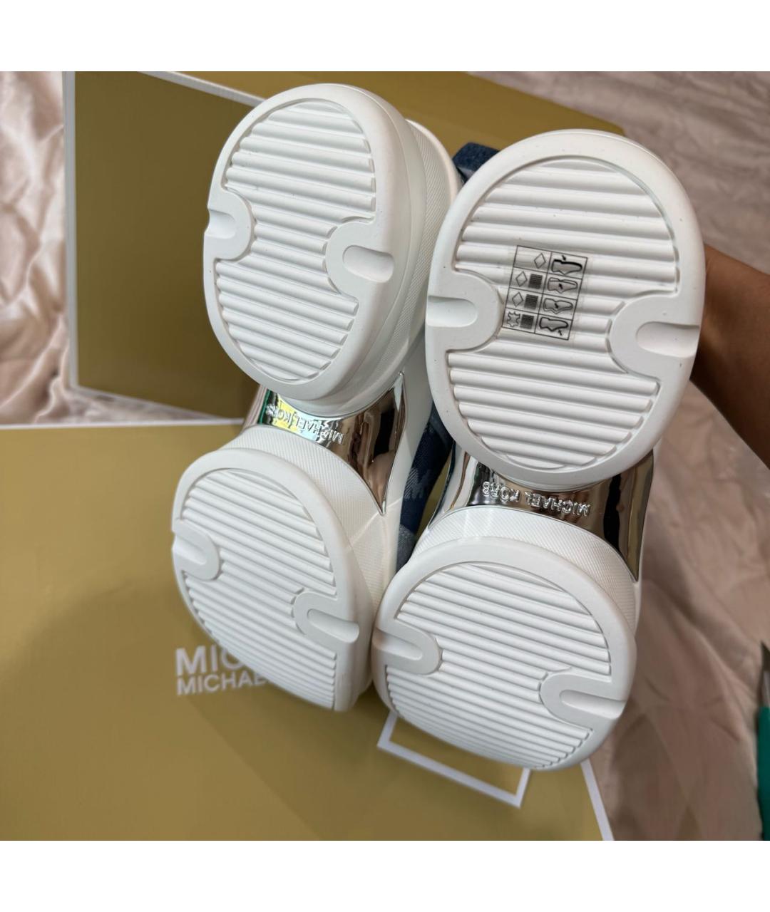 MICHAEL MICHAEL KORS Синие текстильные кроссовки, фото 6