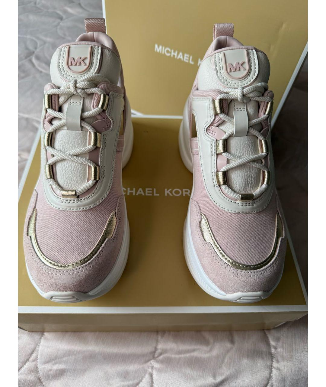MICHAEL MICHAEL KORS Розовые замшевые кроссовки, фото 2