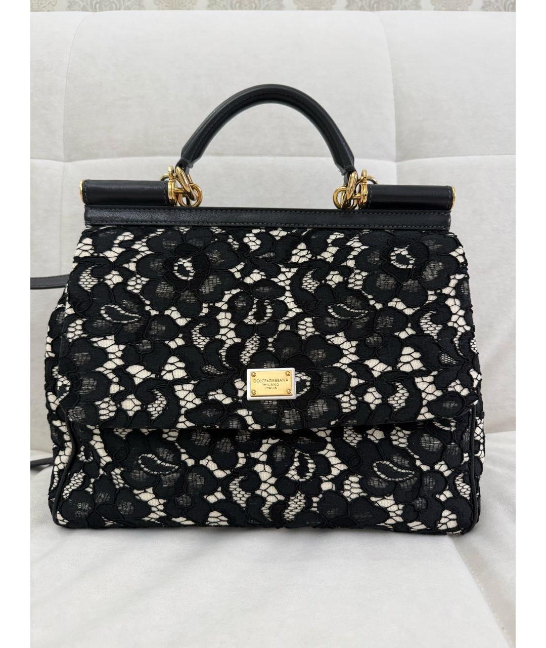 DOLCE&GABBANA Черная сумка с короткими ручками, фото 9