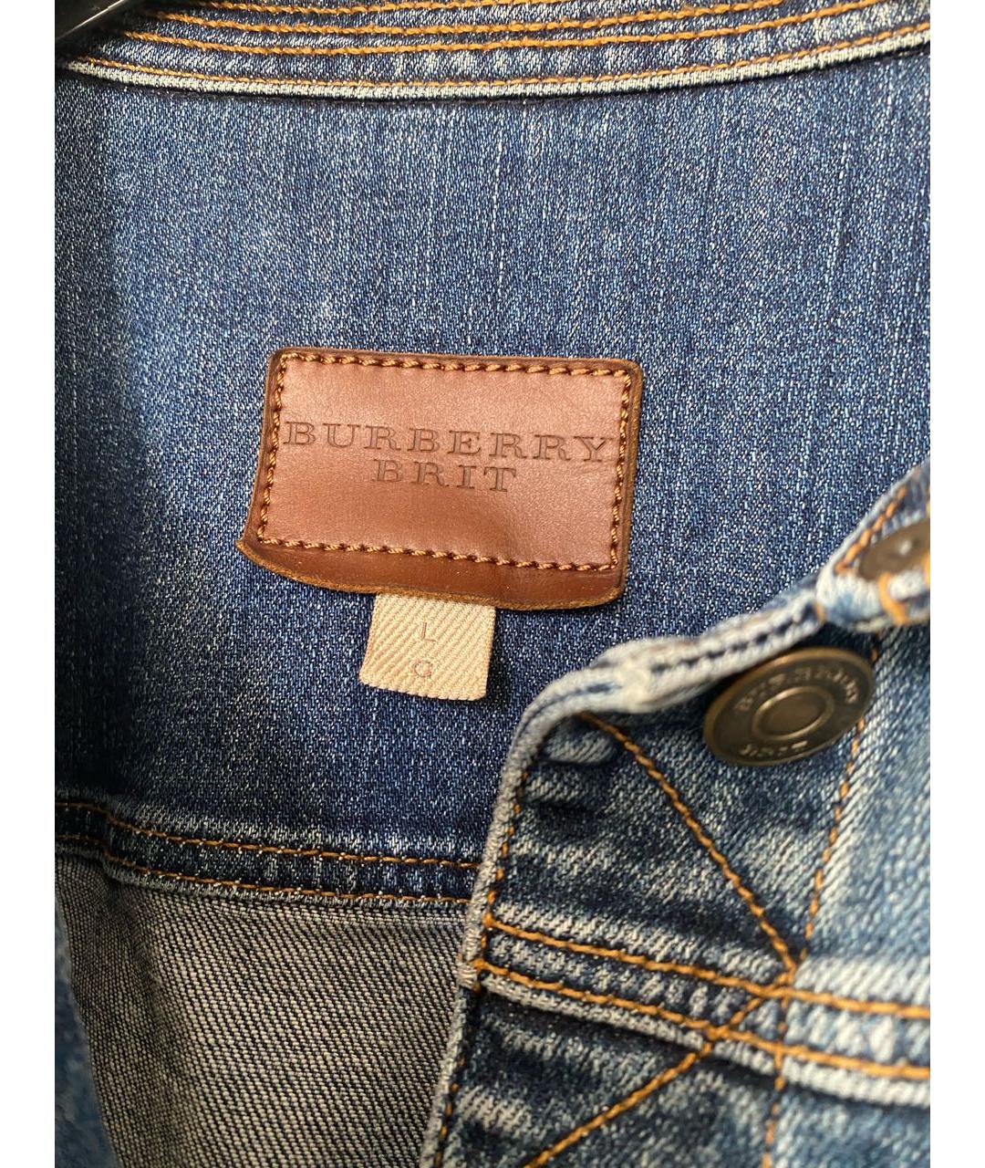BURBERRY Синяя деним куртка, фото 3