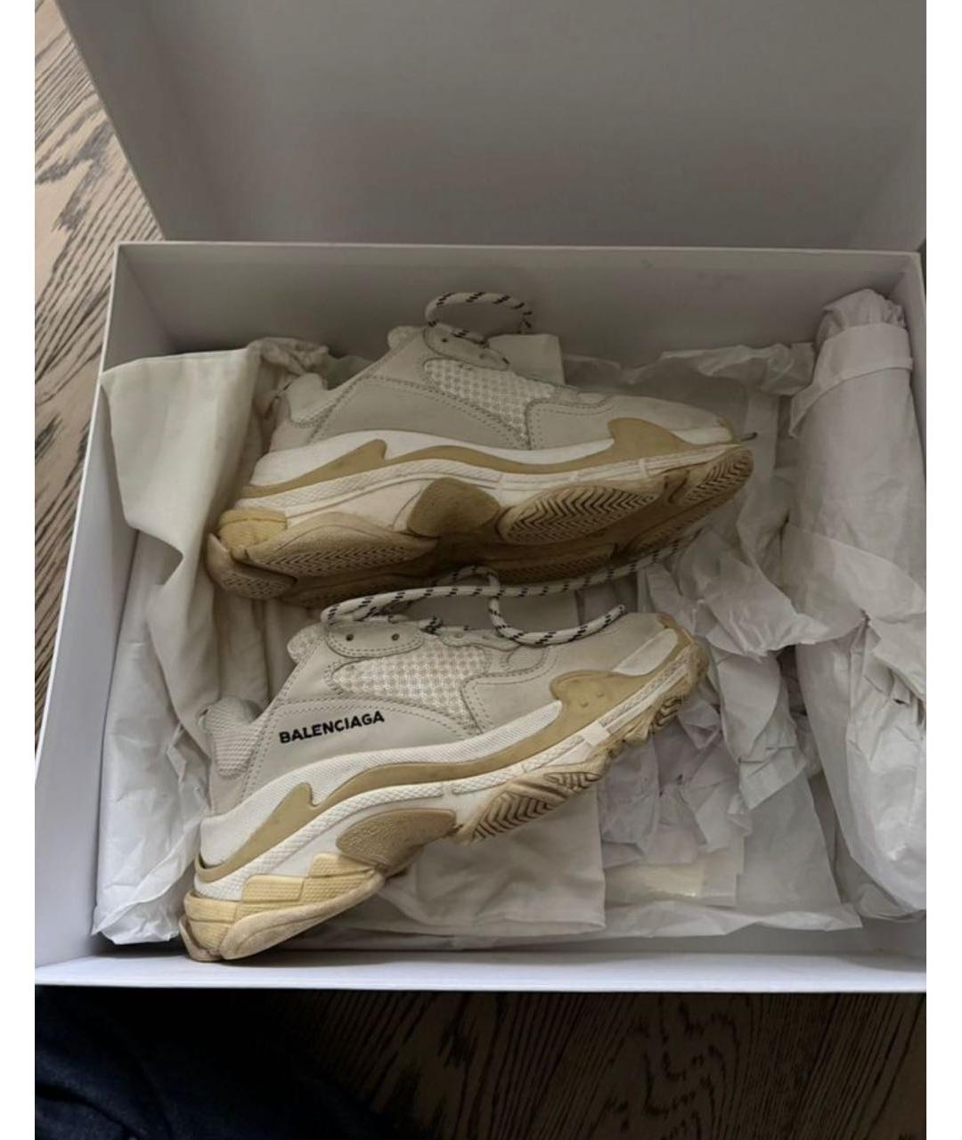BALENCIAGA Бежевые кроссовки, фото 2