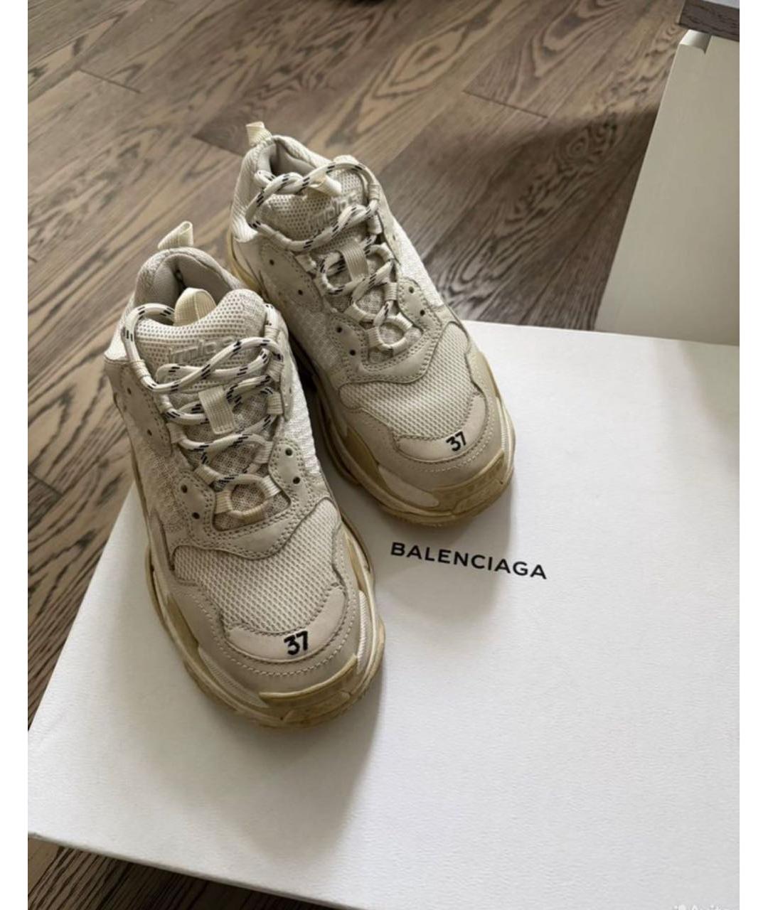 BALENCIAGA Бежевые кроссовки, фото 1
