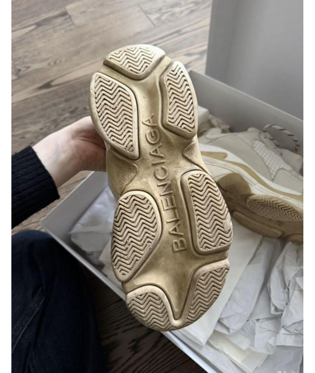 BALENCIAGA Бежевые кроссовки, фото 3