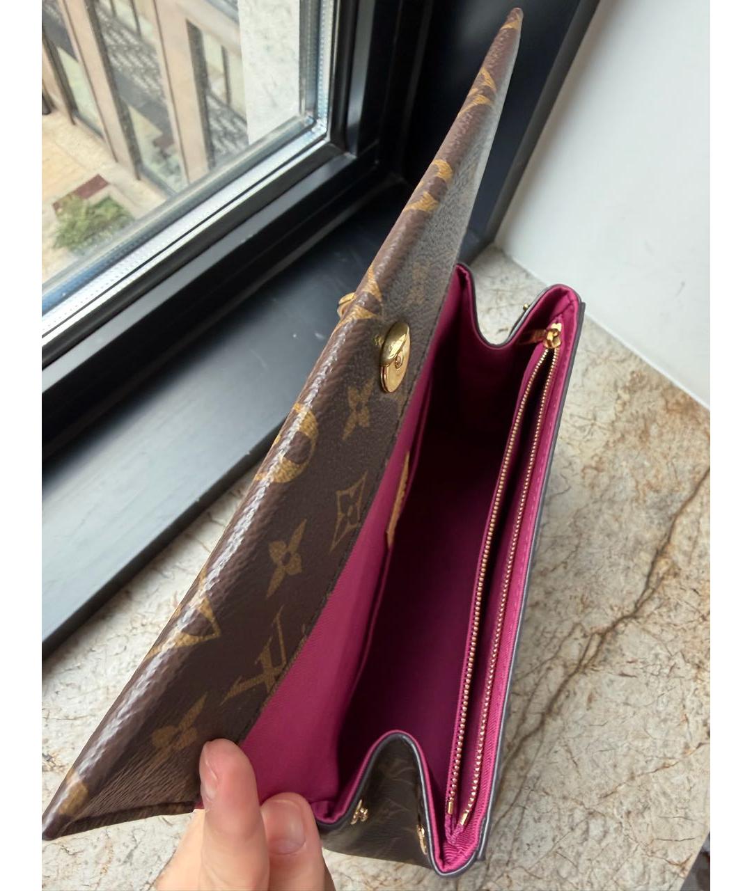 LOUIS VUITTON Коричневая сумка через плечо из канвы, фото 4