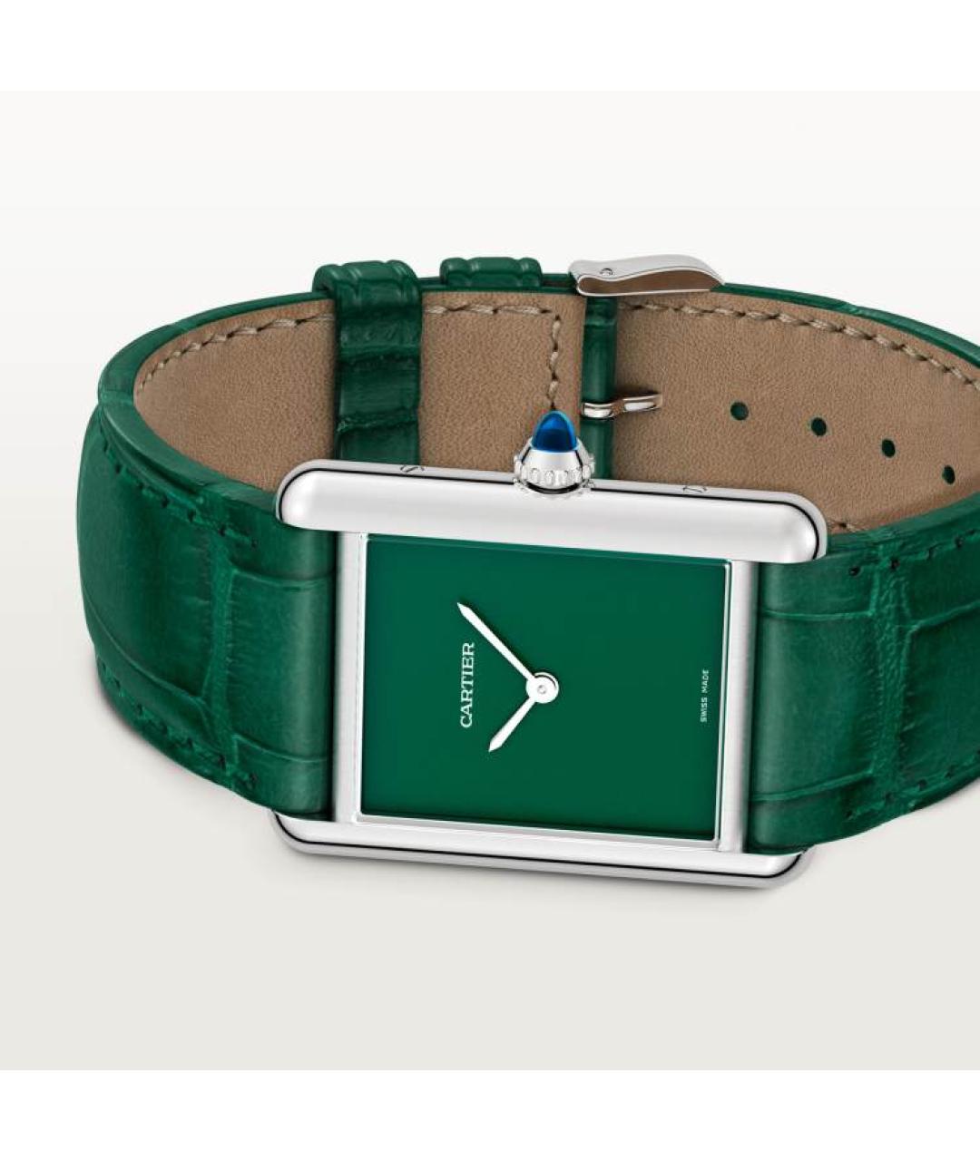CARTIER Зеленые часы, фото 5