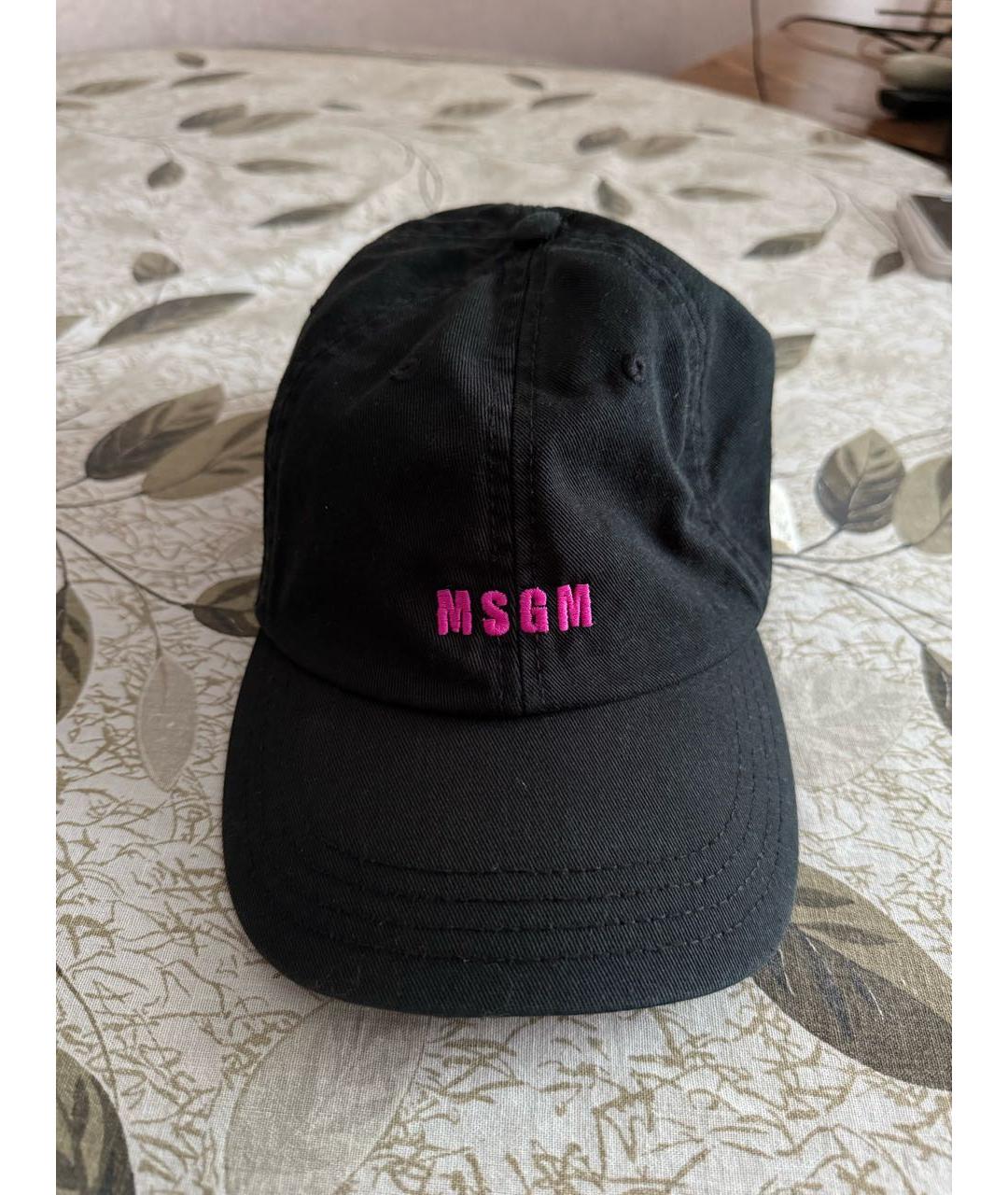 MSGM Черная хлопковая кепка, фото 8
