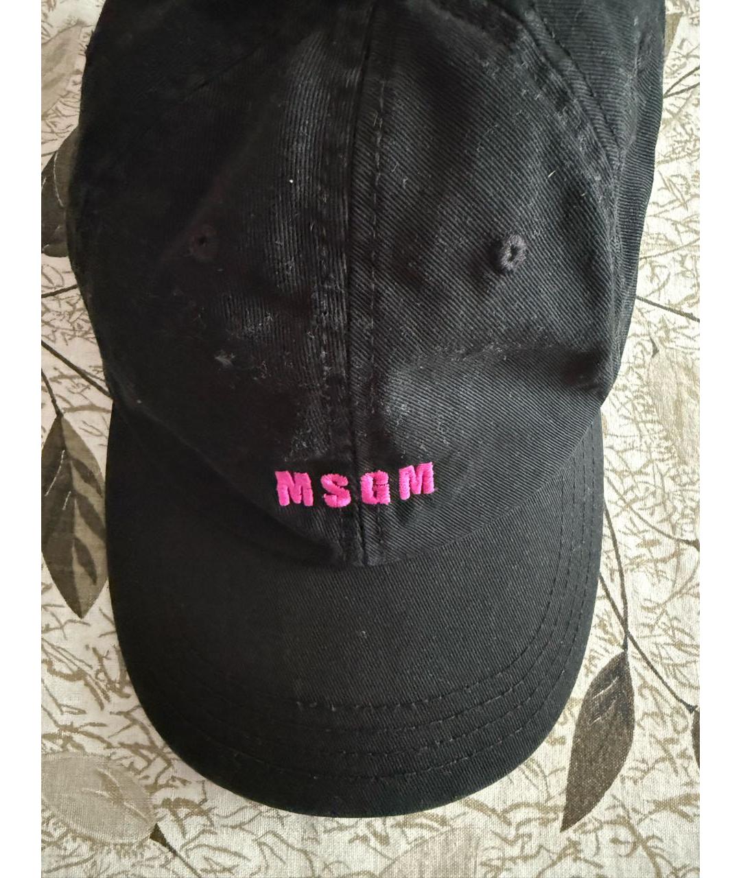MSGM Черная хлопковая кепка, фото 9