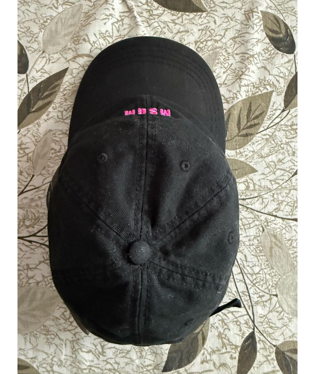 MSGM Черная хлопковая кепка, фото 4