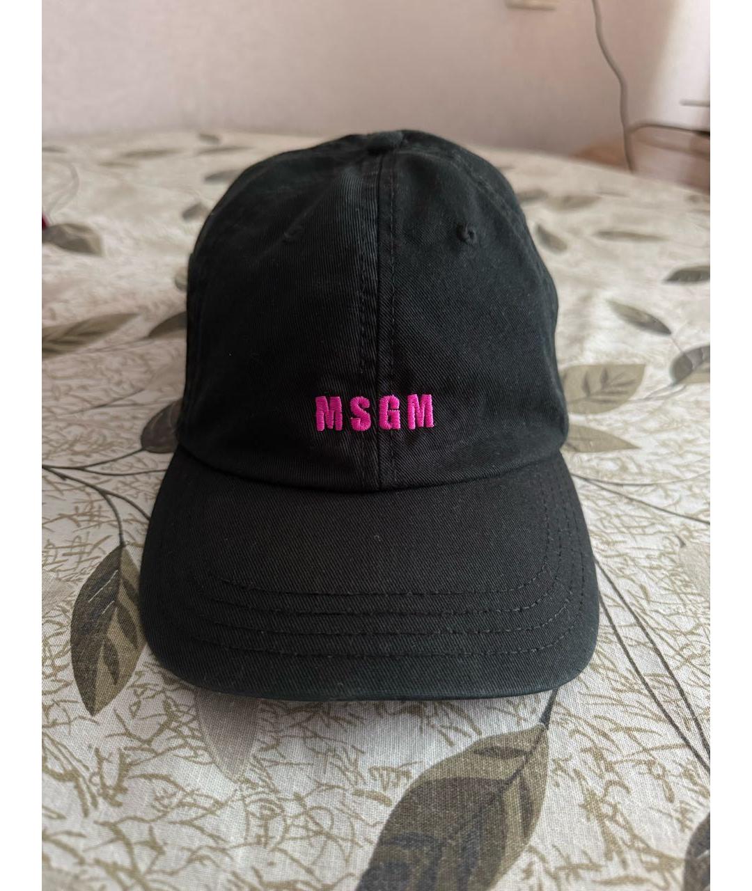 MSGM Черная хлопковая кепка, фото 7