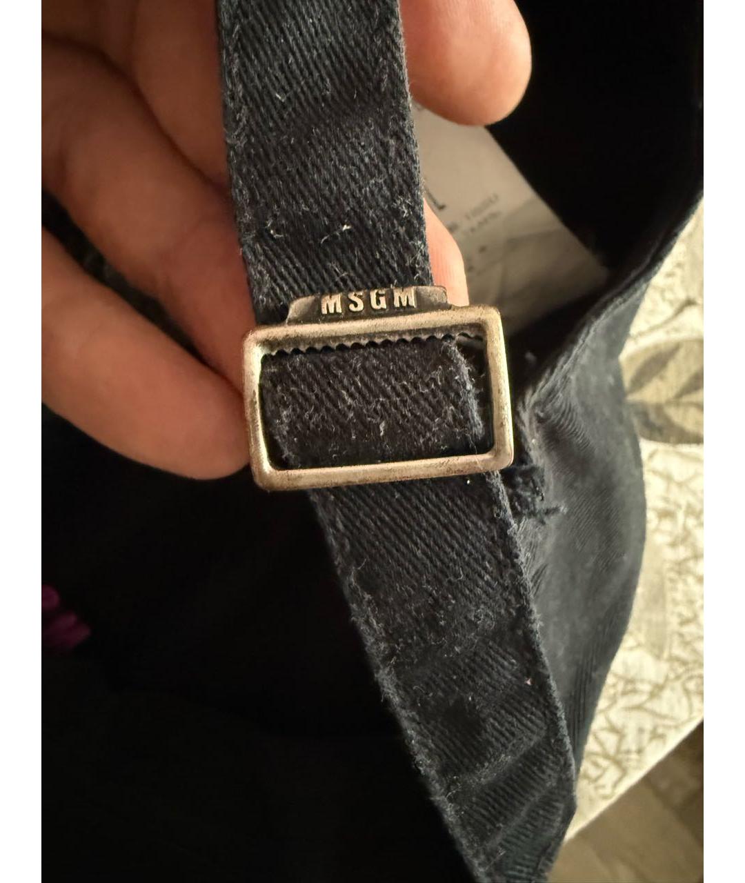 MSGM Черная хлопковая кепка, фото 6