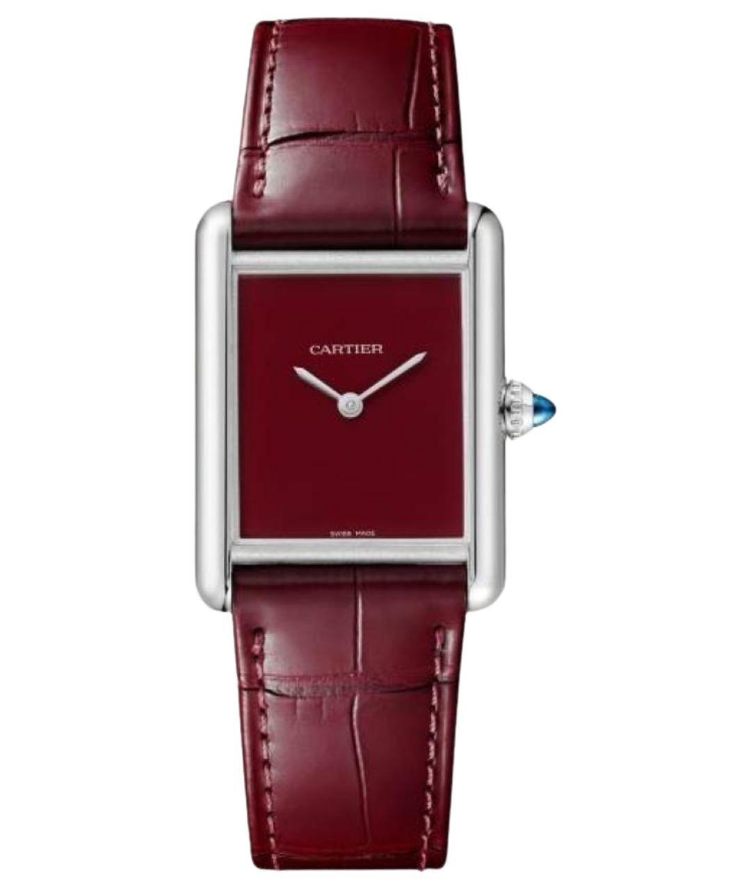 CARTIER Бордовые часы, фото 1