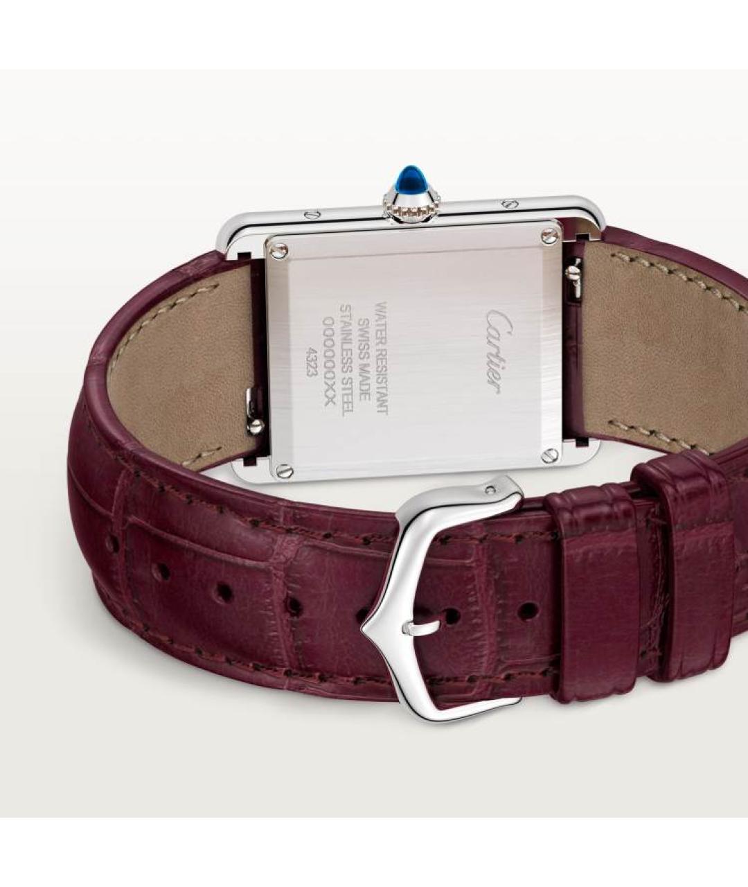 CARTIER Бордовые часы, фото 4