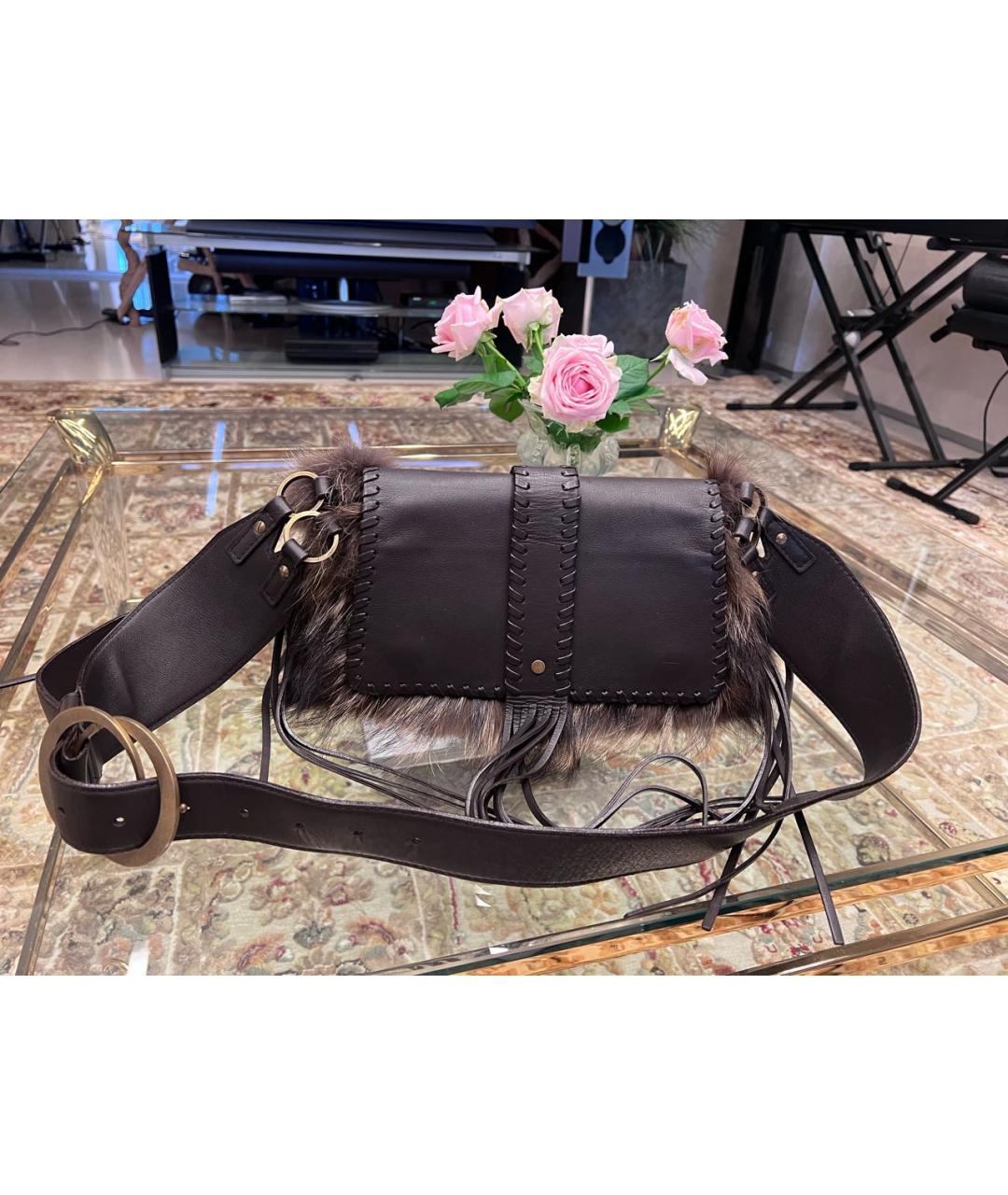 GIVENCHY Коричневая меховая сумка через плечо, фото 9