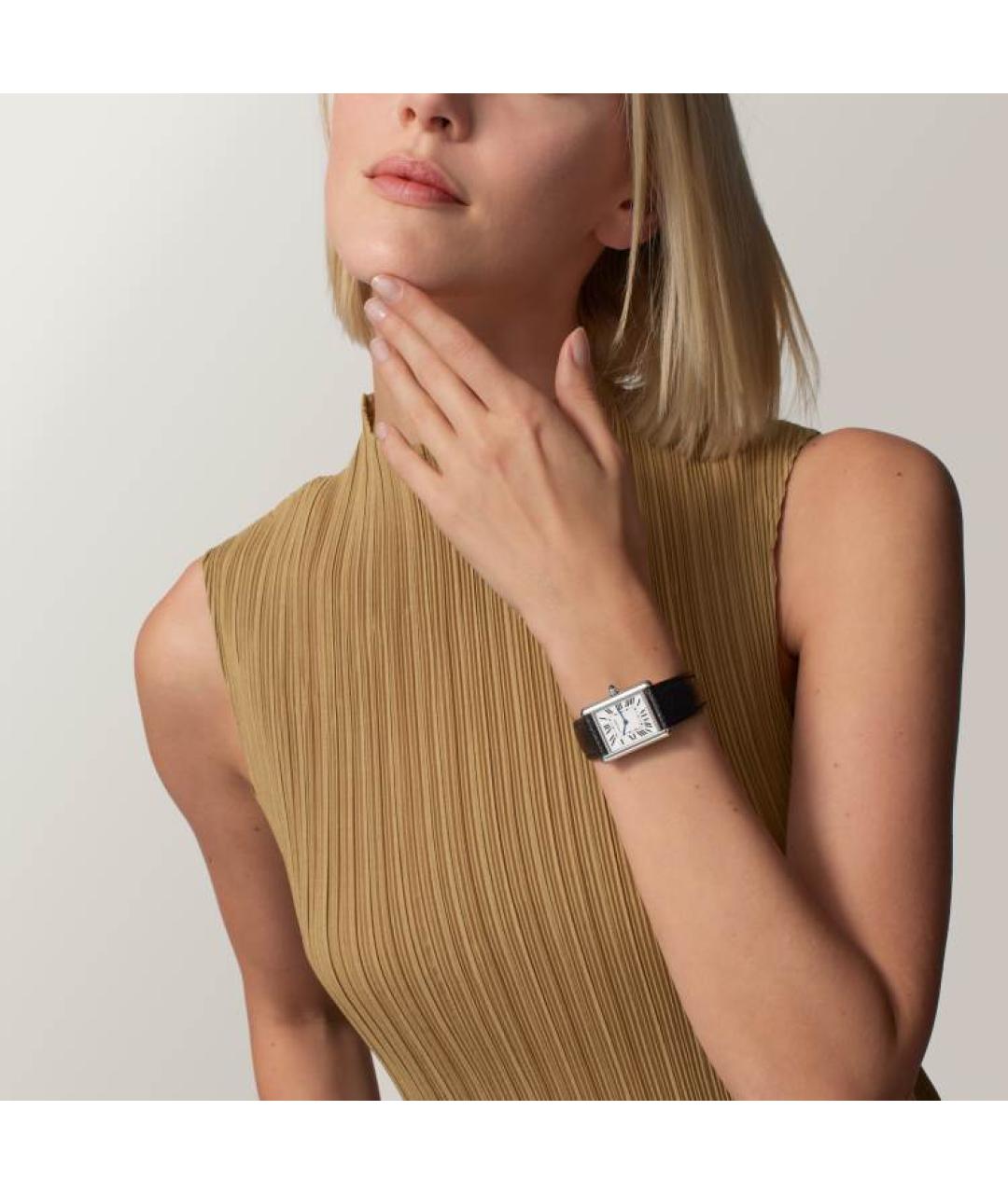 CARTIER Черные часы, фото 2