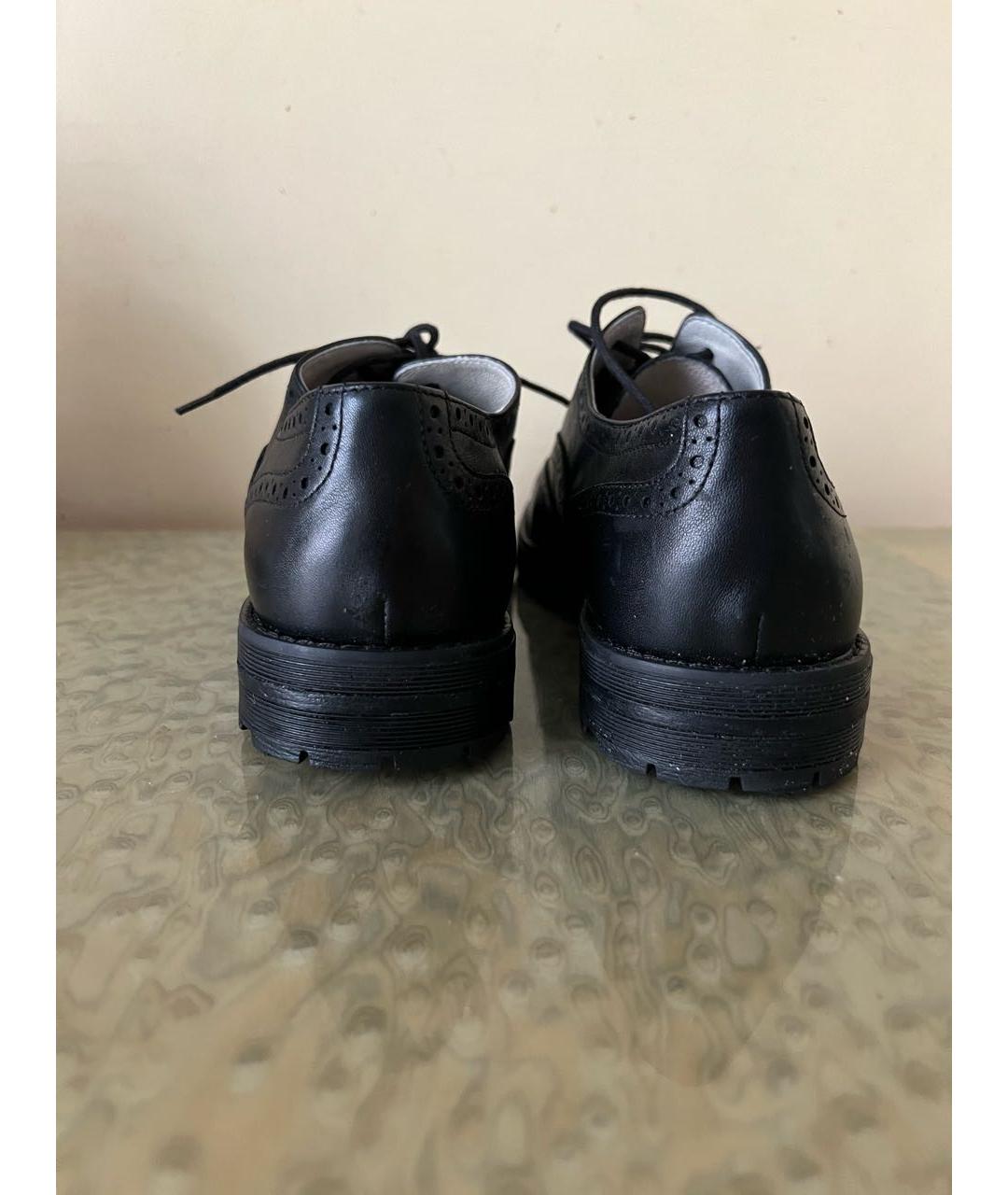 IL GUFO Черные кожаные ботинки, фото 3