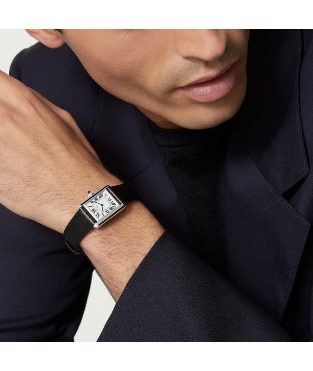 CARTIER Черные часы, фото 3