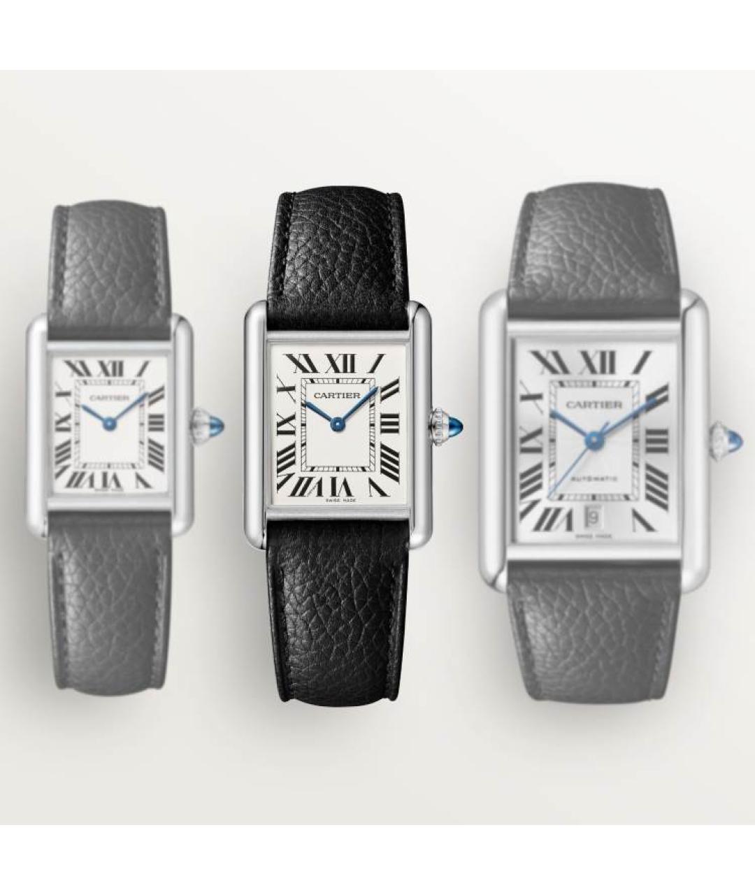 CARTIER Черные часы, фото 3