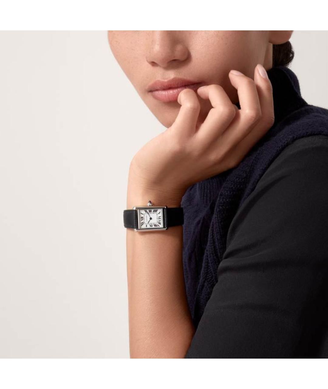 CARTIER Черные часы, фото 3