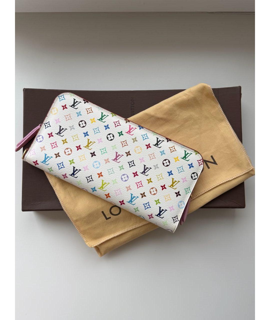 LOUIS VUITTON Белый кожаный кошелек, фото 6