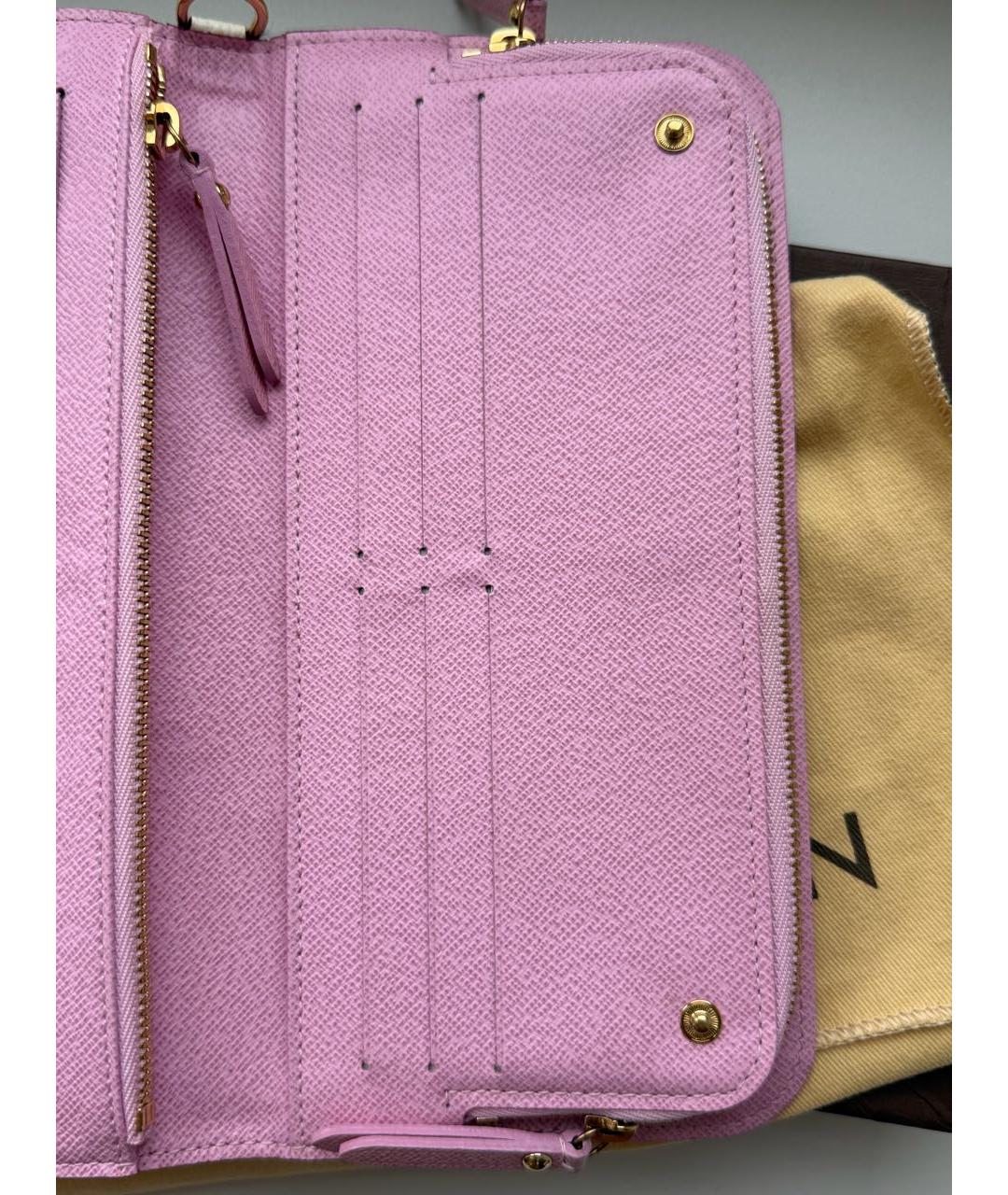 LOUIS VUITTON Белый кожаный кошелек, фото 4