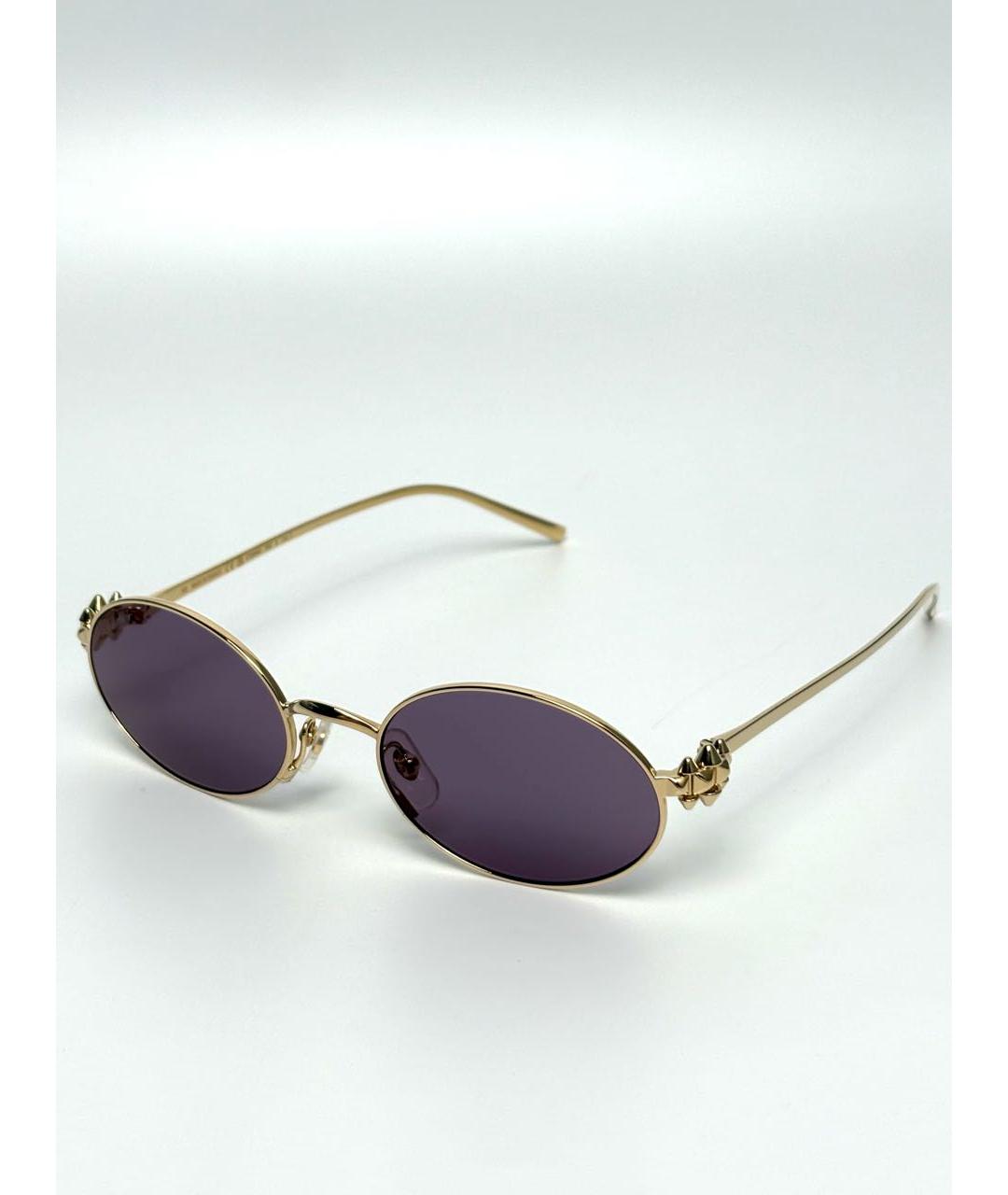 CARTIER Фиолетовые металлические солнцезащитные очки, фото 5