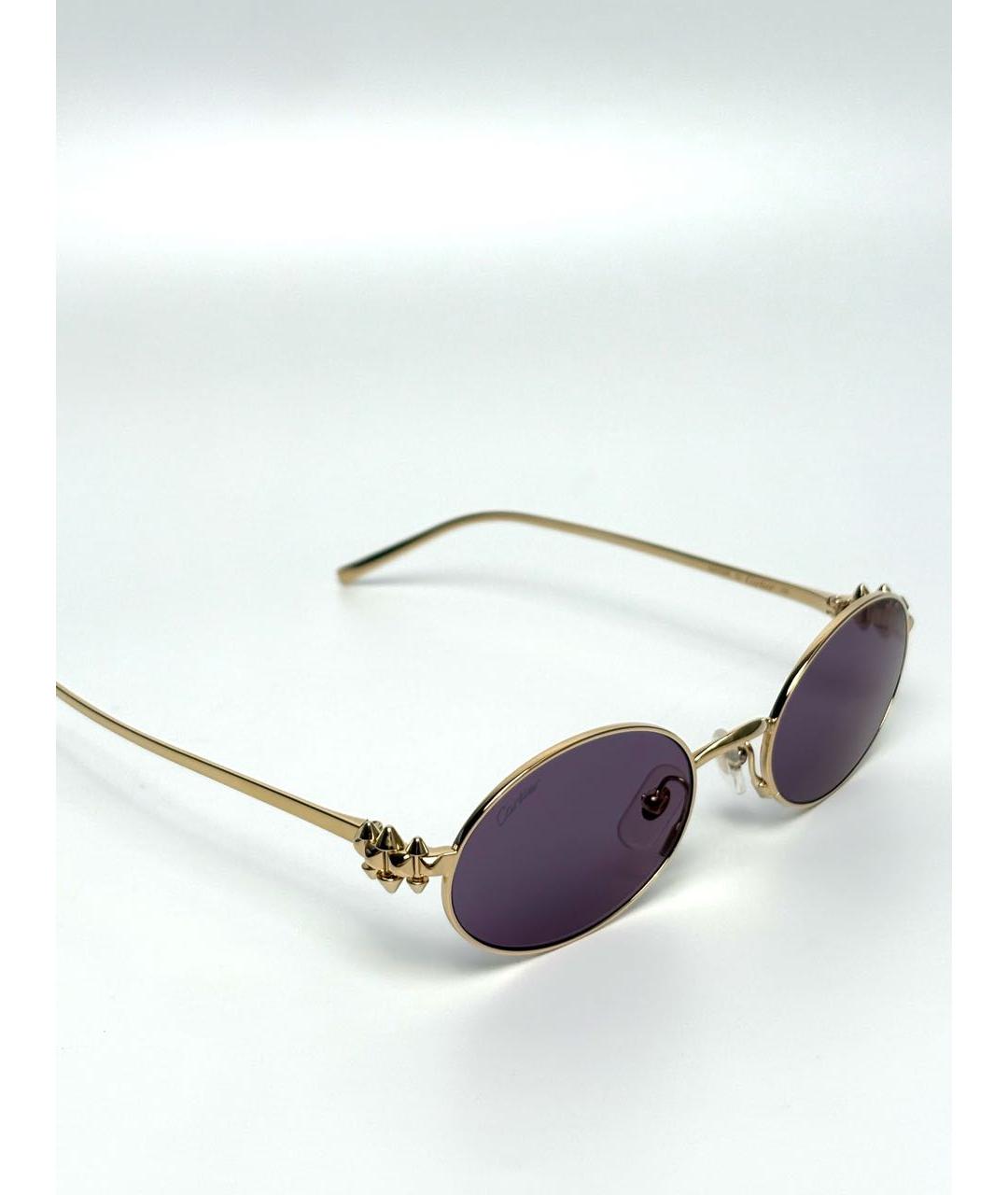 CARTIER Фиолетовые металлические солнцезащитные очки, фото 2
