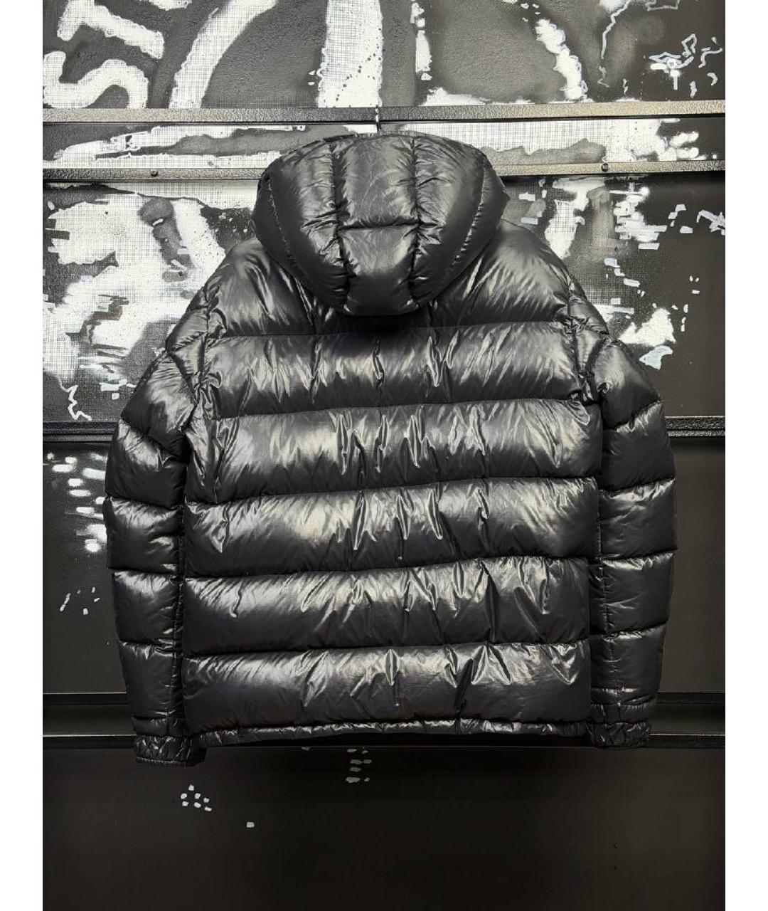 MONCLER Черный нейлоновый пуховик, фото 2