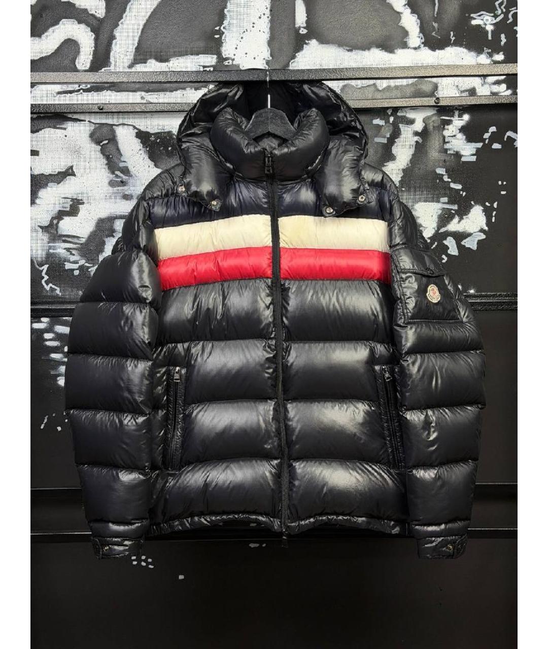 MONCLER Черный нейлоновый пуховик, фото 7