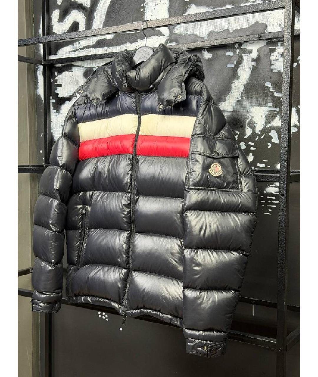 MONCLER Черный нейлоновый пуховик, фото 3