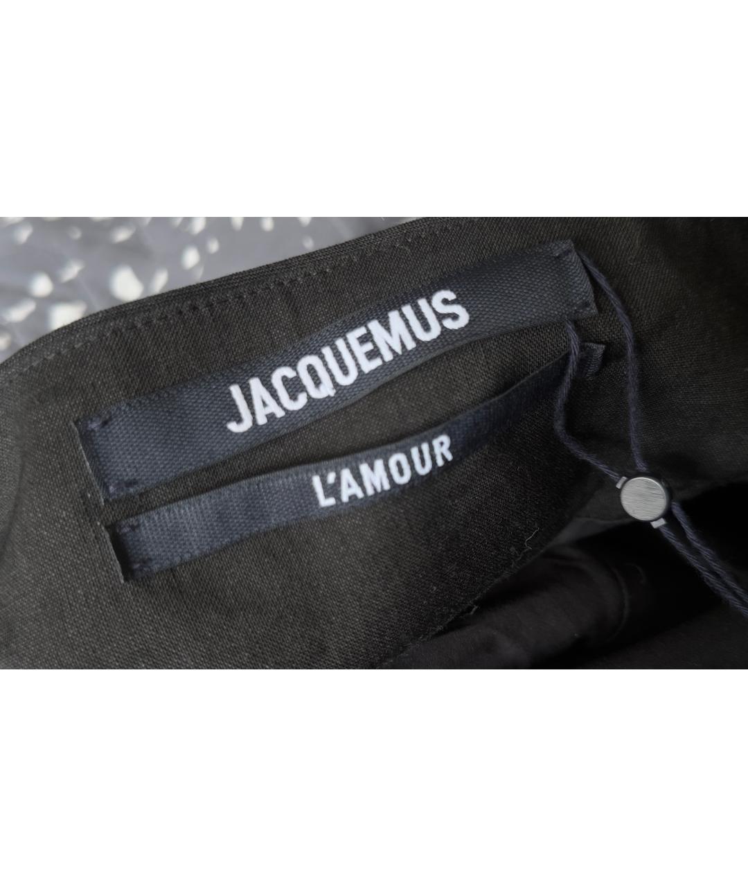 JACQUEMUS Черное вискозное вечернее платье, фото 7