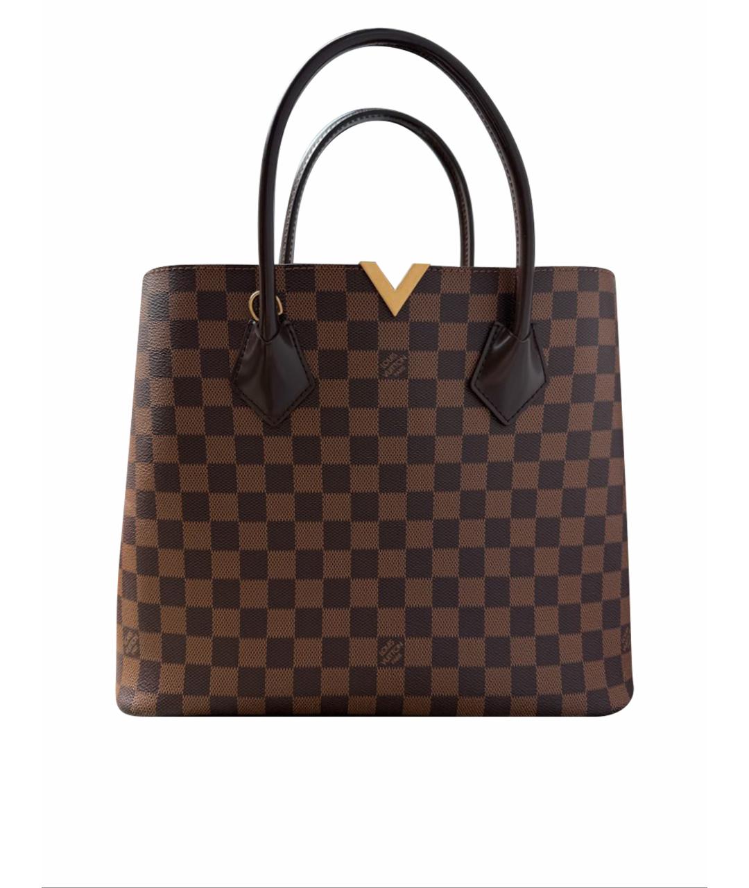 LOUIS VUITTON Коричневая кожаная сумка тоут, фото 1