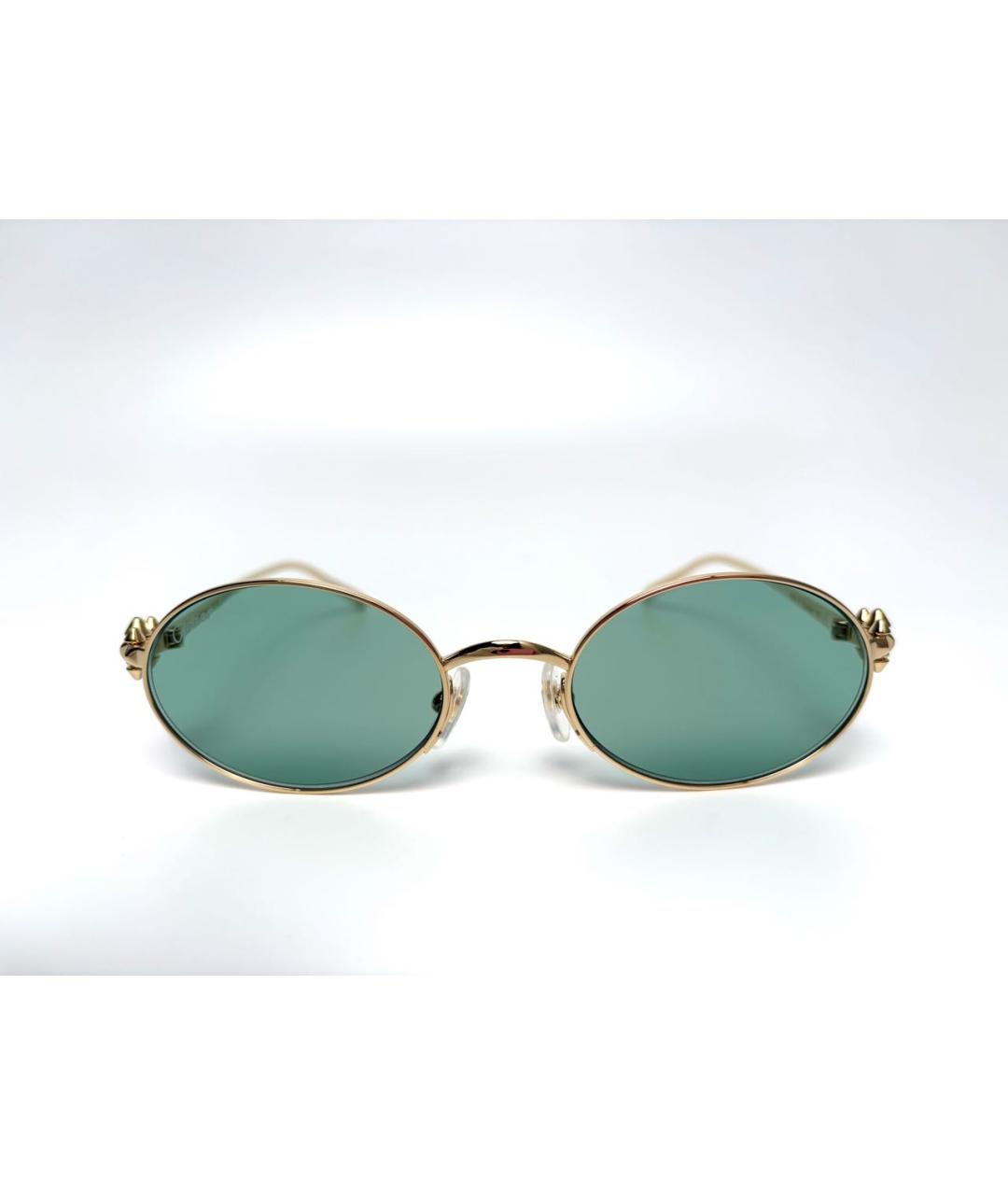 CARTIER Зеленые металлические солнцезащитные очки, фото 9