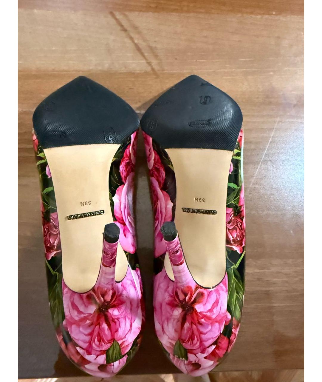 DOLCE&GABBANA Мульти кожаные туфли, фото 4