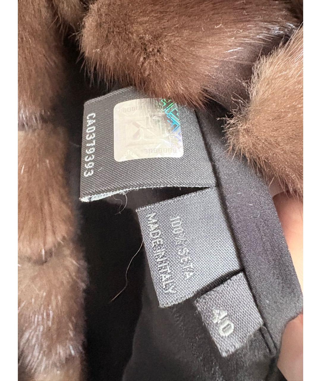 FENDI Коричневая меховая шуба, фото 9