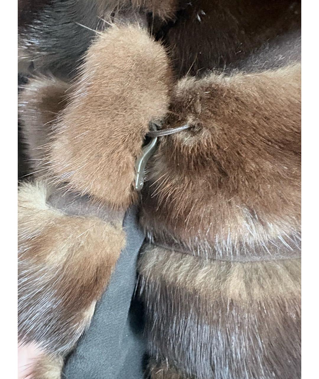 FENDI Коричневая меховая шуба, фото 4