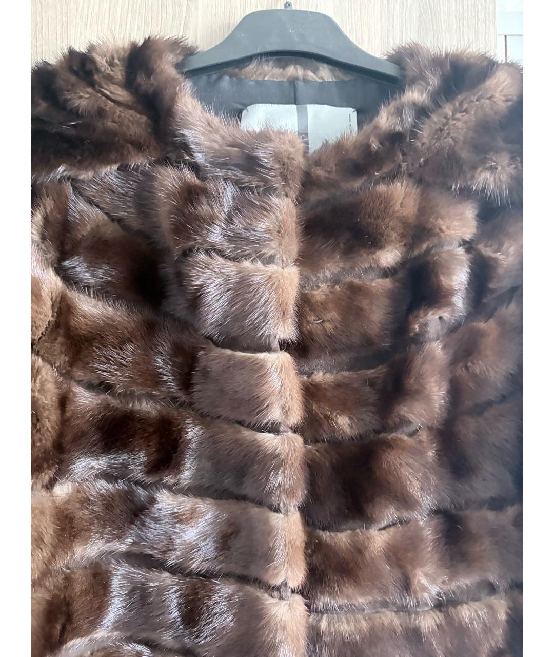 FENDI Коричневая меховая шуба, фото 8