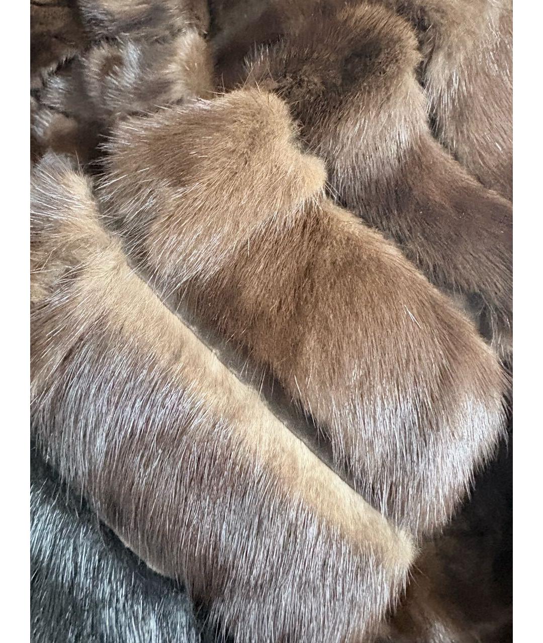 FENDI Коричневая меховая шуба, фото 3