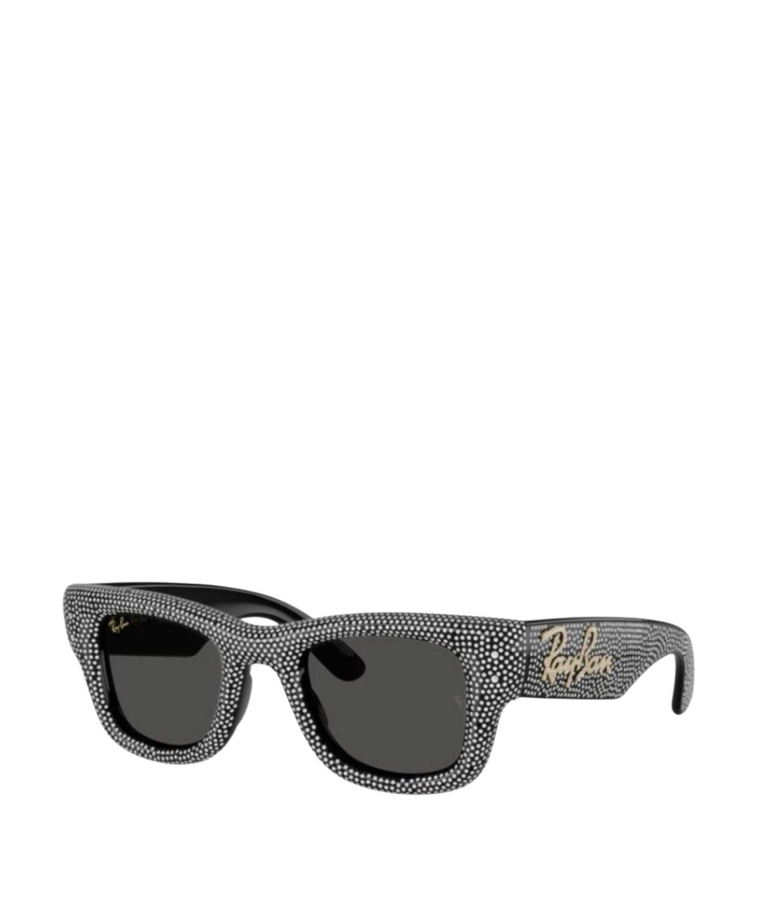 RAY BAN Черные пластиковые солнцезащитные очки, фото 1