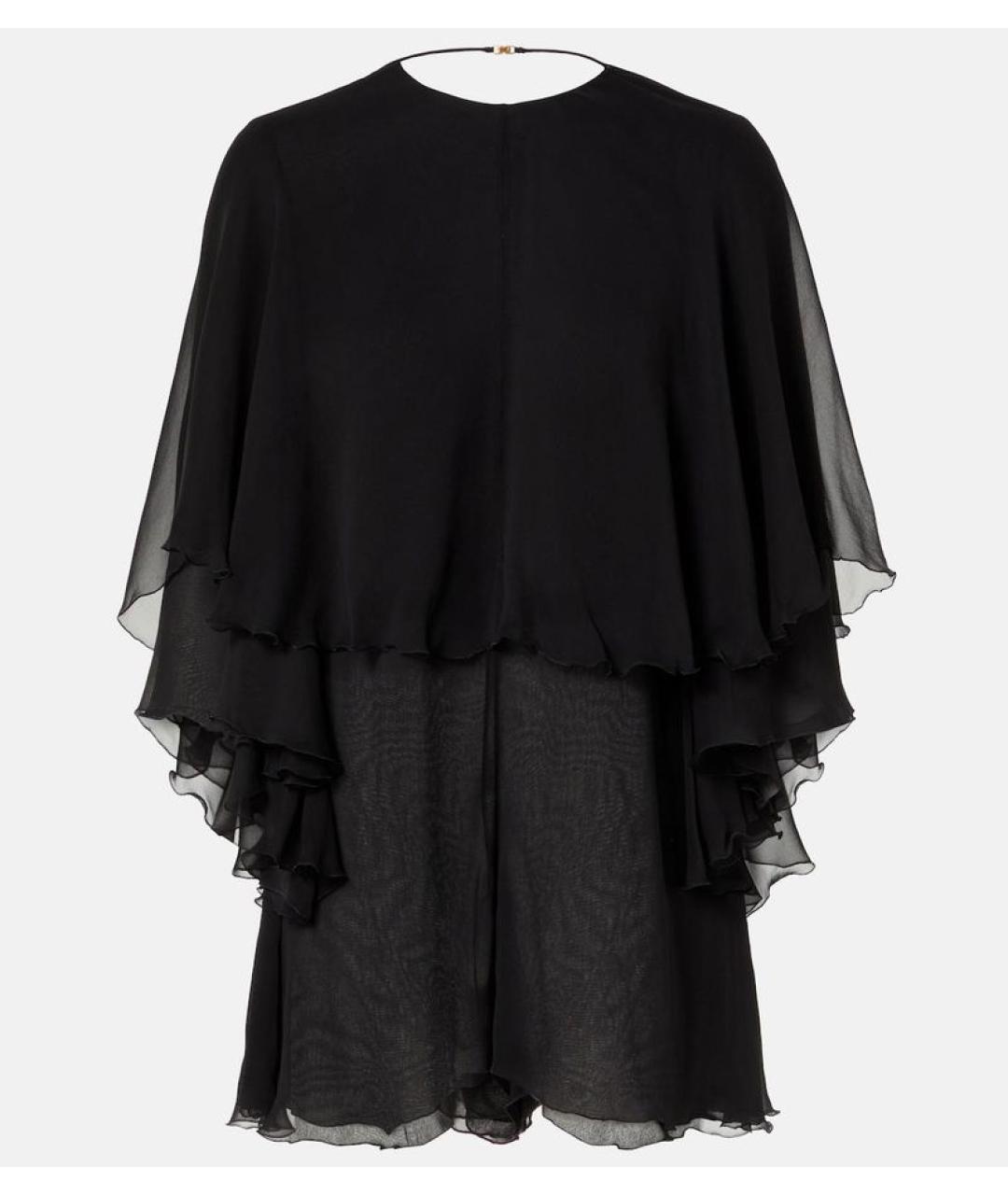 SAINT LAURENT Черный шелковый комбинезон, фото 7