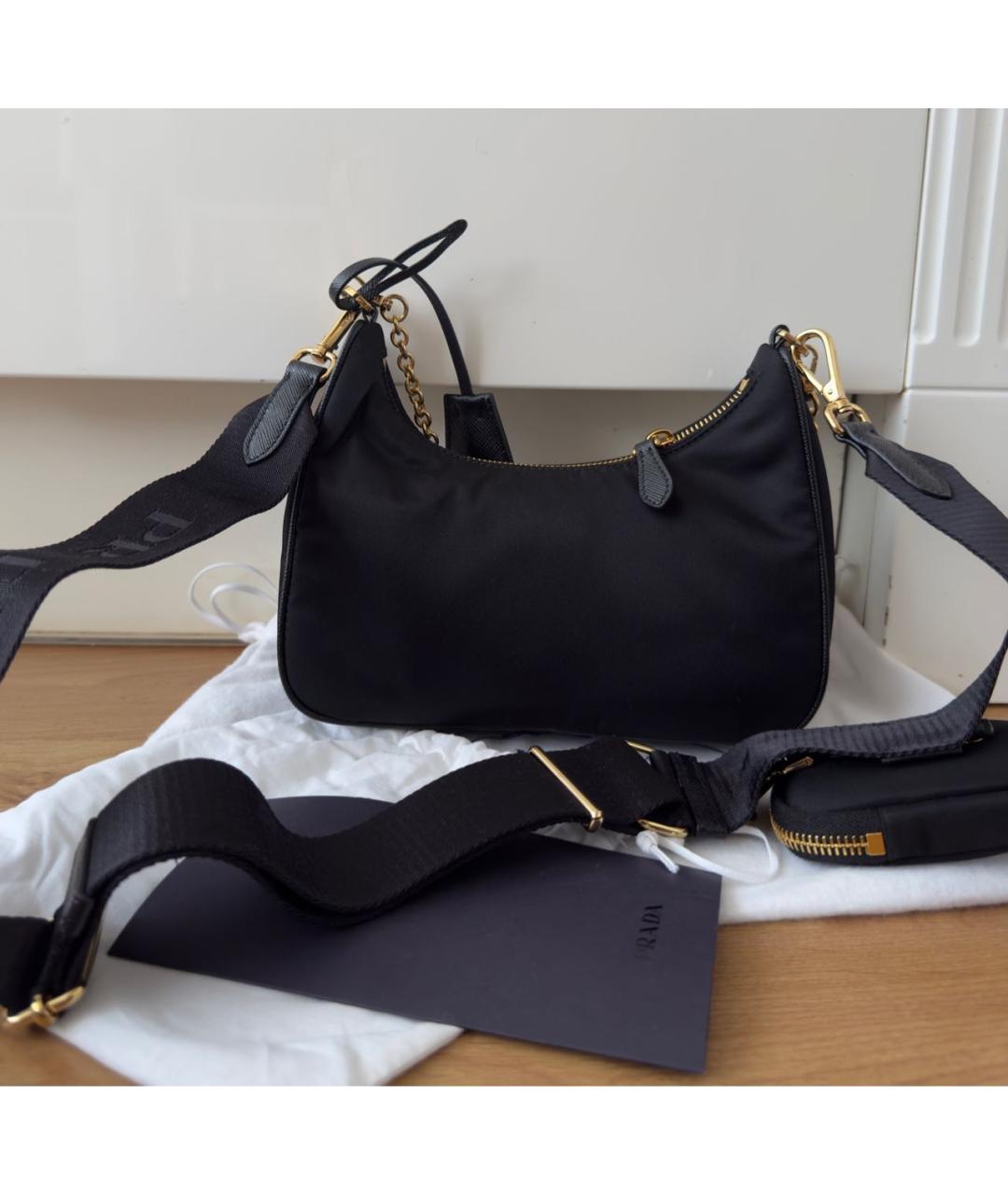 PRADA Черная сумка через плечо, фото 3